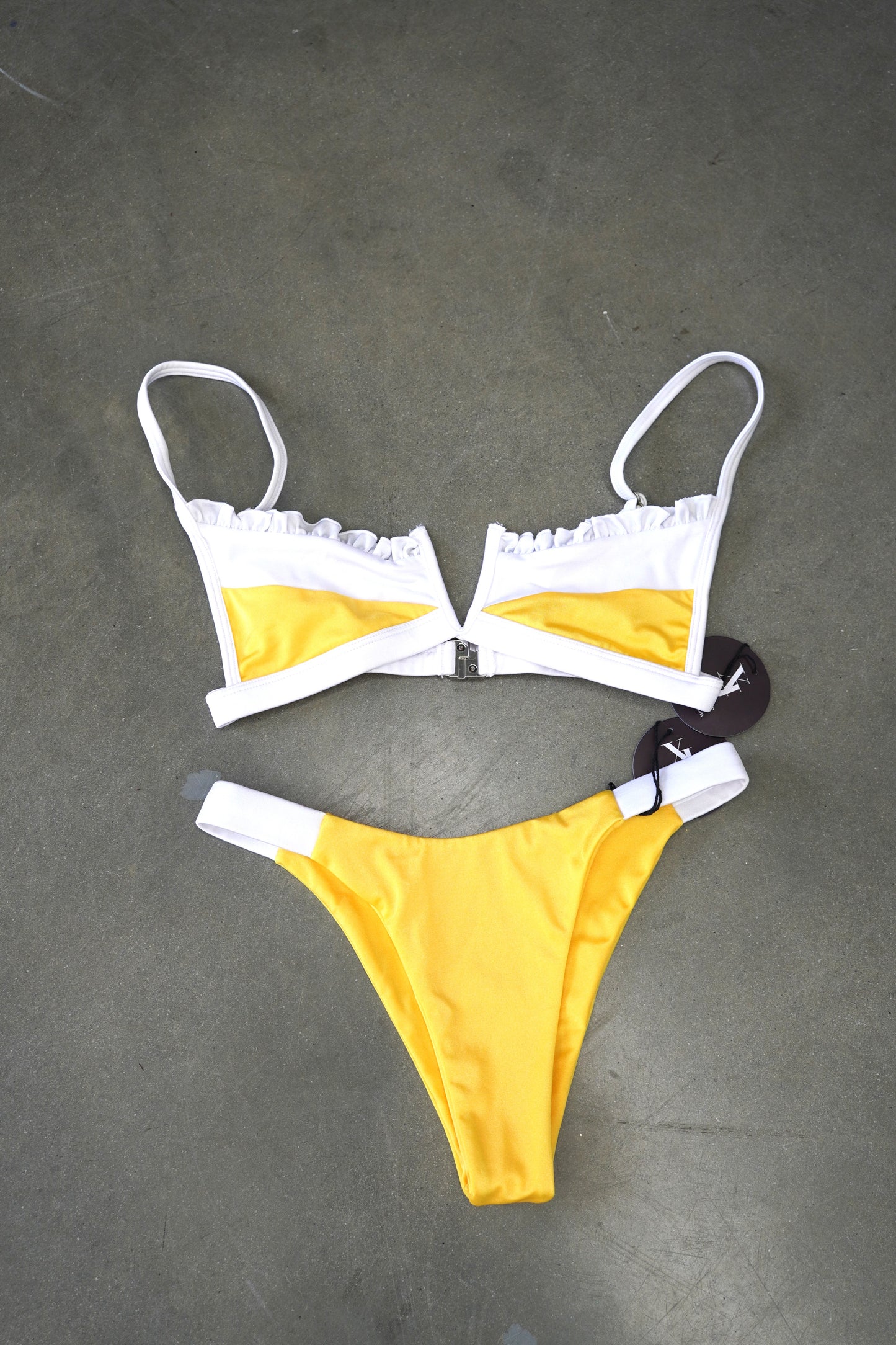 V Wire Bikini Top - Yellow