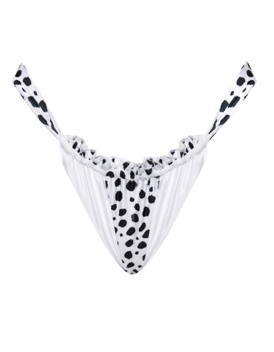 Panelled Brazilian Bikini Bottom - Dots