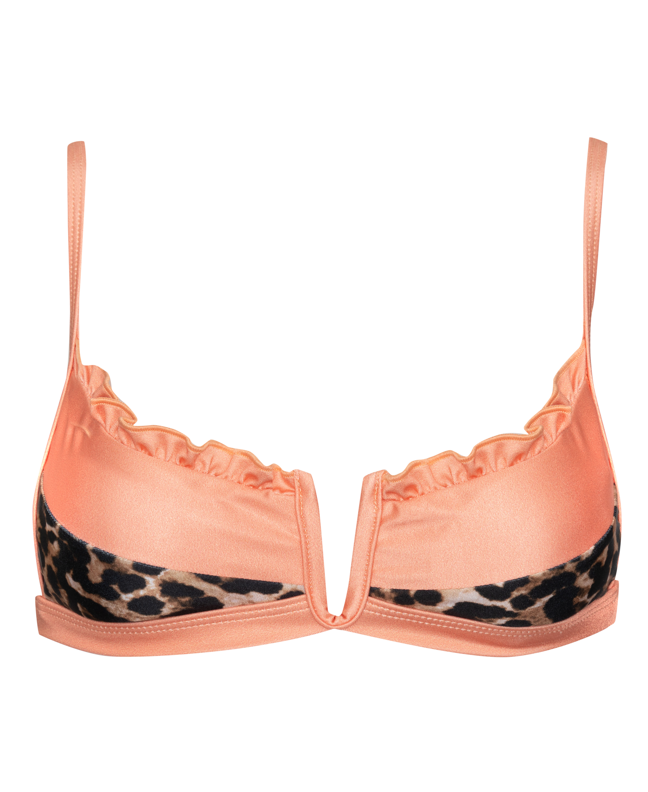 V Wire Bikini Top - Leopard